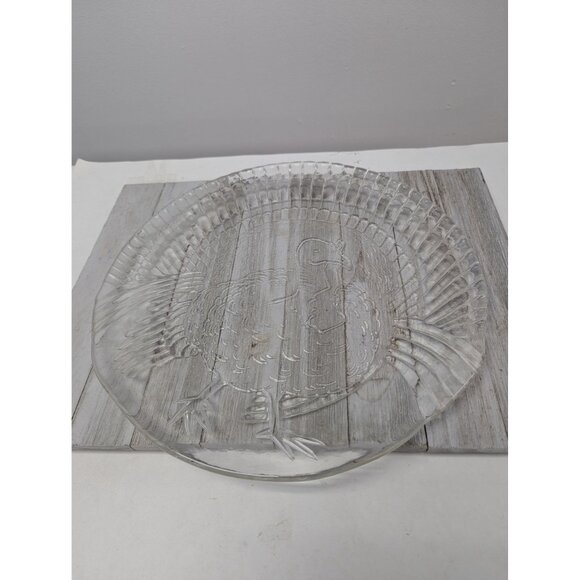 Pilgrim Glass "CHRISTMAS MORNING" Party Platter 13" Hand Made Ceredo, WV Vintage - Picture 2 of 6